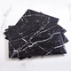 正想 北歐長(cháng)方形大理石紋托盤(pán) 首飾收納盤(pán) 茶盤(pán)水杯茶杯盤(pán)子 黑色大理石紋餐墊4張