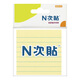 N次貼（STICTN） N次貼 彩色便利貼 便條紙 備忘 指示貼 留言條 居家辦公好伙 76*76mm  黃色橫線 100張/包