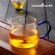 創(chuàng)典（CHUANGDIAN） 加厚耐熱玻璃公道杯大號(hào)功夫茶具茶漏套裝側(cè)把公杯茶海分茶器