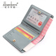 佐爾丹妮 錢(qián)包男士短款 學(xué)生頭層牛皮兩折拉鏈多功能駕駛證件夾卡包票夾女 N1灰蘭色