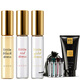 AVON/雅芳走珠香水三支套裝（小黑裙+小金裙+小紅裙香水）隨時(shí)補(bǔ)香清新迷人雅芳滾珠香水套裝隨身裝 黑裙+紅裙+金群（送：香體乳30g+香水包4支） 9mlX3