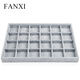 凡西（FANXI）珠寶首飾托盤(pán)冰花絨戒指項鏈手鏈手鐲看貨盤(pán)首飾品收納展示盤(pán) P00103 24格盤(pán)