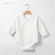 人之初嬰兒衣服春裝包屁衣長(cháng)袖春秋款季睡衣純棉寶寶連體三角爬服哈衣 白色 73cm