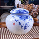 困而學(xué) 茶葉罐茶罐密封罐景德鎮(zhèn)陶瓷大號青花瓷1斤裝茶葉儲存罐圓罐 A款