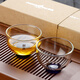 創(chuàng)典（CHUANGDIAN）耐熱玻璃茶杯小號(hào)功夫茶具品茶杯加厚玻璃茶杯主人杯80ml CD-363聚福杯【2只裝】