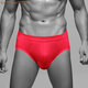 3條裝 正錦男士莫代爾三角內褲 健康環(huán)保染色U凸設計 彈力舒適透氣純色中腰青年夏季底褲頭 3條裝*紅色 XL(請參考下方尺寸表選碼)