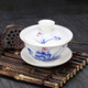 杰藝 茶具 陶瓷青花蓋碗茶碗 青花瓷單個(gè)三才碗白瓷功夫茶具敬茶碗大號(hào)蓋碗茶具泡茶碗手抓碗 青花蓋碗-蓮花贊