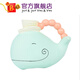 比樂（B.）btoys比樂磨牙動物造型咬咬膠手搖鈴早教嬰兒牙膠玩具禮物6月+ 小鯨魚