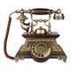 金順迪912 仿古電話(huà)機歐式復古實(shí)木辦公家用座機無(wú)線(xiàn)固話(huà)插移動(dòng)聯(lián)通手機卡電話(huà) 雙支架旋轉款(接電話(huà)線(xiàn))