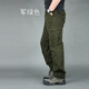 奕久久春秋款棉質(zhì)多袋褲工裝褲男戶(hù)外寬松版男士休閑長(cháng)褲 軍綠色 XXXL(3尺-3尺1腰圍)