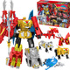三寶 神獸金剛3超變星甲6合體兒童男孩變形玩具套裝正版禮物 超神獸星甲王5合體(豪華版)