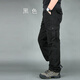 奕久久春秋款棉質(zhì)多袋褲工裝褲男戶(hù)外寬松版男士休閑長(cháng)褲 黑色 M(2尺2-2尺3腰圍)