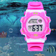 LASIKA兒童手表男孩防水夜光鬧鈴女孩多功能男童小孩學(xué)生運動(dòng)可愛(ài)電子表 粉紅色