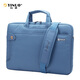 以諾（YINUO）電腦包男女12蘋(píng)果華為13.3寸14寸15.6英寸手提單肩平板公文包絨布內膽 藍色 (加寬-配肩帶) 11.6英寸