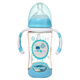 樂(lè )陪 新生兒寬口徑耐摔PPSU奶瓶SU10-11 180-280ML 天湖藍280ML
