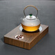 三界（SANJIE）電陶爐茶爐觀(guān)山電熱茶爐泡茶壺煮茶具迷你煮茶器玻璃煮茶壺燒茶器 觀(guān)山電陶爐+玻璃提梁壺