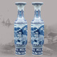 爵仕臻品景德鎮陶瓷仿古青花瓷器手工繪畫(huà)依山傍水開(kāi)業(yè)客廳家居落地大花瓶 1.8米一對價(jià)格