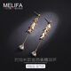 MELIFA耳環(huán)女 長款 韓國個性時尚簡約無耳洞耳夾氣質(zhì)潮人耳釘 麥穗耳墜 生日禮物送女朋友 有耳洞耳釘