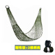 探源吊床戶外網(wǎng)床秋千加粗軍綠色網(wǎng)狀漁網(wǎng)式掉床野營休閑成人兒童網(wǎng)兜 軍綠色