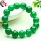 西璽 天然瑪瑙單圈手鏈本命年轉運珠玉髓手串男女情侶佛珠念珠玉石手珠 綠瑪瑙 珠子直徑約12mm
