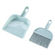 貓胡子 迷你簸箕掃把套裝塑料撮箕畚斗 家用小掃帚撮子垃圾鏟簸萁組合 淡藍