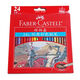 輝柏嘉（Faber-castell） 德國輝柏嘉經(jīng)典彩色鉛筆24色油性彩鉛筆涂色填色彩筆繪畫(huà)筆紙盒