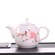 祥燕（xiangyan）500毫升瓷器茶壺陶瓷一斤裝耐熱辦公茶壺濾網(wǎng)泡茶壺家用田園風白瓷 早茶壺500ml桃花(帶過濾網(wǎng)