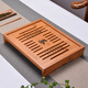 瓷牌茗茶具（cipaiming teaset）瓷牌茗 功夫茶具茶盤(pán)竹制茶臺排水式茶海茶托盤(pán)家用茶具盤(pán)大小號 小茶博士?jì)λ?3cm*26cm