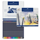 輝柏嘉（Faber-castell）油性彩鉛筆24色專業(yè)手繪美術(shù)生專用藍鐵盒彩色鉛筆Goldfaber Aqua系列114724美術(shù)生專用寫生