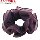 AiChoice優(yōu)雅仿緞發(fā)圈韓國成人發(fā)繩頭繩氣質(zhì)布藝粗頭飾盤(pán)發(fā)女大號頭花 紫色