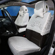【套裝】蕾絲座套汽車(chē)適用帕薩特銳志普拉多威馳逸動(dòng)雷凌rav4花冠漢蘭達卡羅拉布藝坐套半截全包坐墊 經(jīng)典米五座【上半截+座面】