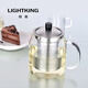 明尊（LIGHTKING）耐熱玻璃茶壺 大容量花茶壺茶水壺304不銹鋼過(guò)濾內膽泡茶壺 S'045/650ml