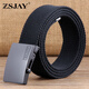 戰術(shù)鳥(niǎo)滾軸情人節帆布腰帶 老式布皮帶腰帶青少年學(xué)生編織褲帶牛仔褲軍  G16-黑色（黑扣） 130CM