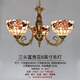 可馨燈飾（kexindengshi） 歐式復(fù)古吸頂燈客廳臥室吸吊兩用燈個性燈具大氣別墅復(fù)式樓led燈 3頭-貝殼富貴花吊(8英寸)