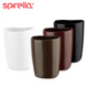 絲普瑞瑞士品牌SPIRELLA時(shí)尚亮面陶瓷杯簡(jiǎn)約家居浴室洗漱口杯創(chuàng  )意情侶杯 棕色(單件)