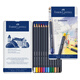 輝柏嘉（Faber-castell）油性彩鉛筆12色專業(yè)手繪美術(shù)生專用藍鐵盒彩色鉛筆Goldfaber Aqua系列114712美術(shù)生專用寫生