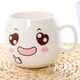 UOYUEBABY創(chuàng  )意陶瓷馬克杯子 可愛(ài)情侶杯水杯 個(gè)性萌系黑咖啡牛奶杯表情杯 單杯棒棒的表情