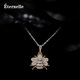 Eternelle法國永恒俏皮小蜜蜂925銀項(xiàng)鏈歐美時(shí)尚頸鏈短款鎖骨鏈吊墜 璀璨金色