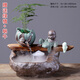 鎏玉堂 陶瓷魚(yú)缸流水擺件辦公室客廳玄關(guān)家居加濕器噴泉桌面創(chuàng  )意流水器 無(wú)憂(yōu)（帶霧化器）