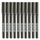 UNI三菱 UB-155 耐水防曬順滑走珠0.5mm 經(jīng)典款中性筆水性筆 辦公用品 黑色 0.5mm10支裝