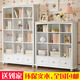 宜美森林 實(shí)木書(shū)柜儲物柜展示柜收納柜韓式田園學(xué)生書(shū)櫥書(shū)架實(shí)木柜玩具柜飾品柜白色 1.8米三抽12格