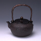 鶴壽堂日本鑄鐵壺 純手工無涂層天然養(yǎng)生原裝進(jìn)口南部鐵器素款山石小花款砂鐵壺煮水煮茶壺茶具