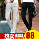 【2條裝】帝創(chuàng)者休閑褲男2022春季新款休閑褲男韓版褲子純色直筒修身長(zhǎng)褲男褲 套餐3=淺灰色送黑色 29碼(2尺2腰圍)