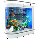 喜灝生態(tài)子彈頭魚(yú)缸水族箱玻璃家用客廳屏風(fēng)魚(yú)缸1米1.2米 連體款長(cháng)100*寬41*高126