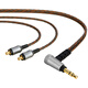 Earmax適用于鐵三角CKR100is耳機線(xiàn) CKS1100x升級 CKR100 CKR90is CKS1100單晶銅鍍銀 3.5mm棕色軟線(xiàn)