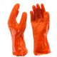 浸塑止滑工業(yè)橡膠手套 防滑疙瘩粒防水耐酸堿宰魚(yú)殺漁抓魚(yú)手套 5付裝橘色 男女勞防批發(fā)