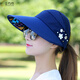 士丹熊遮陽(yáng)帽女士夏天防曬帽太陽(yáng)帽戶(hù)外騎車(chē)防紫外線(xiàn)沙灘韓版大沿涼帽子 藏青色