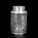 居米富  茶葉罐錫罐純錫半斤裝梅蘭竹菊四君子茶葉盒白茶儲茶醒茶罐禮盒 中號