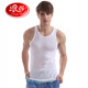 浪莎男士背心純棉夏季薄款吊帶二道工字無(wú)袖打底貼身汗衫老人男款白色黑色全棉彈力兩根筋老頭衫寬松大碼3件 白色3件 XL