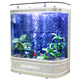 喜灝歐式雙圓形生態(tài)金魚缸水族箱中型創(chuàng)意客廳家用免換水屏風(fēng)魚缸定制 82x50x138（帶一鍵換水）